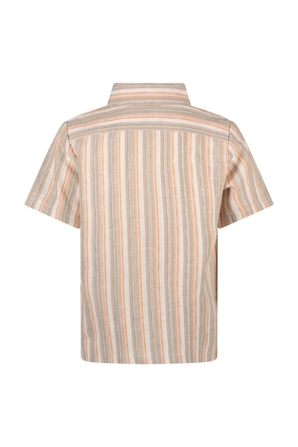 Jongens Woven Ss Shirt van Charlie Ray in de kleur Multi in maat 164.