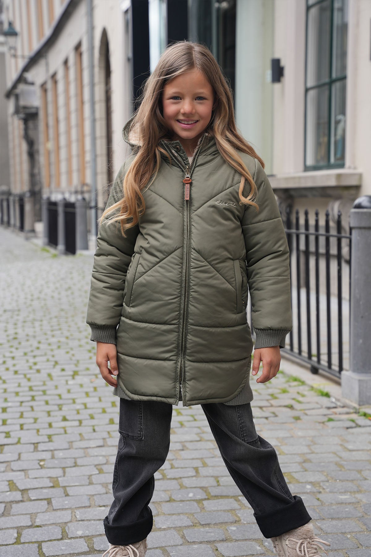 Like Flo Ariana girls reversible hooded long jacket