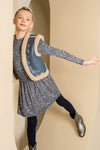 Like Flo Mara girls dress with 2 layer skirt part