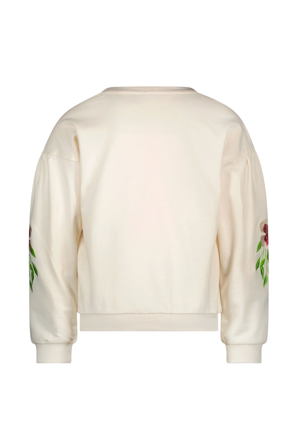 Meisjes DAY sweater with embroidery van Like Flo in de kleur Off white in maat 134-140.