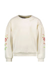 Meisjes DAY sweater with embroidery van Like Flo in de kleur Off white in maat 134-140.