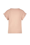 Meisjes EMILE glitter shirt with ruffle sleeve van Like Flo in de kleur Lt pink in maat 134-140.