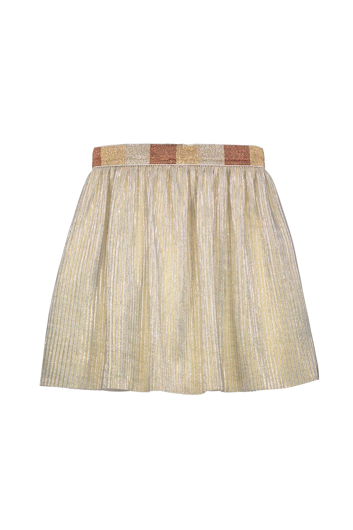 Meisjes Sara Plissé Skirt With Jersey Lining van Like Flo in de kleur Off white in maat 134-140.