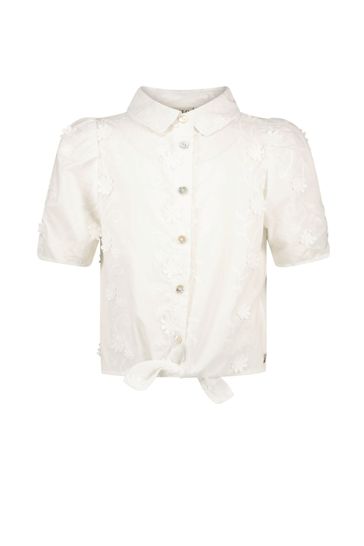 Like Flo Cindy 3D Flower Blouse With Balloon Sleeve