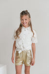 Like Flo Cindy 3D Flower Blouse With Balloon Sleeve