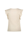 Like Flo Rib Shirt With Ruffle