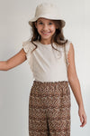 Like Flo Rib Shirt With Ruffle