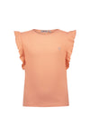 Like Flo Rib Shirt With Ruffle