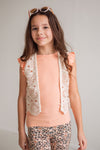 Like Flo Rib Shirt With Ruffle