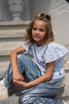 Like Flo Fenna Metallic Plissé Pants