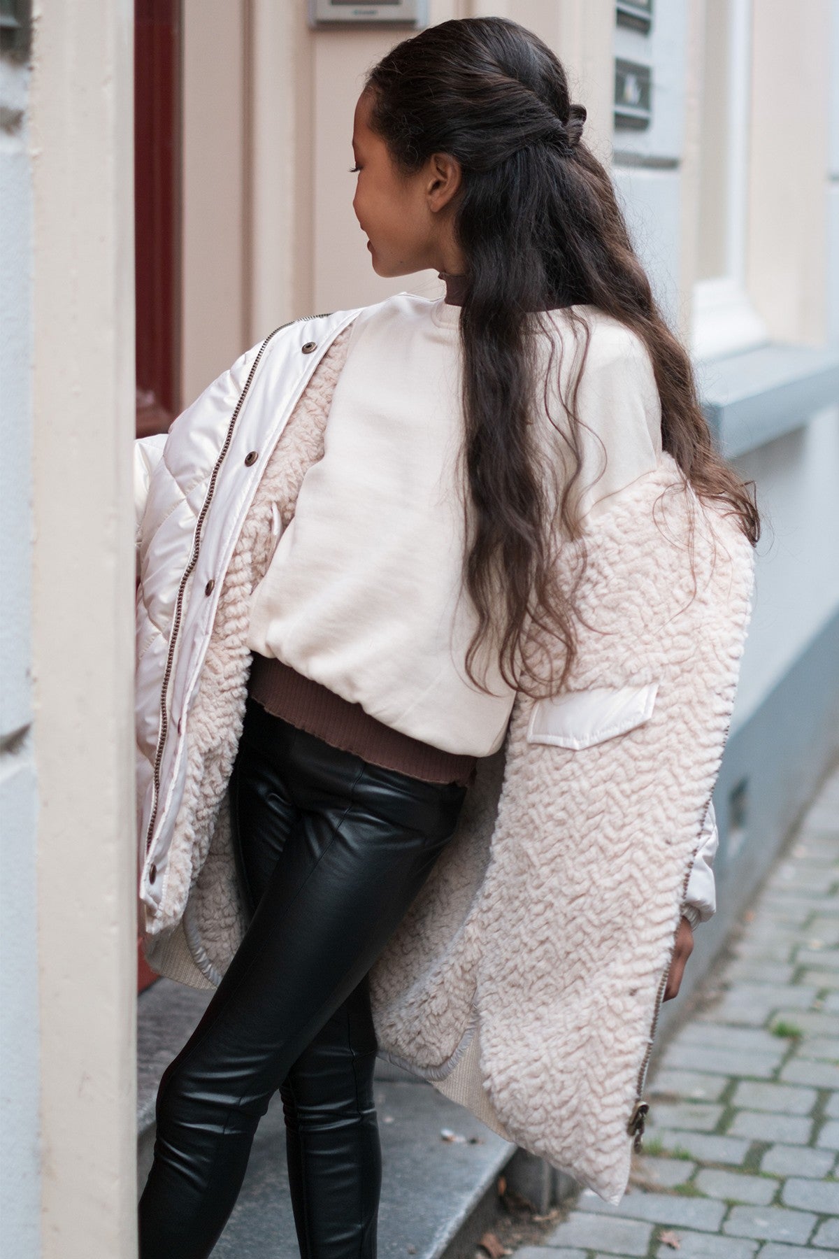 Like Flo Ariana reversible hooded long jacket