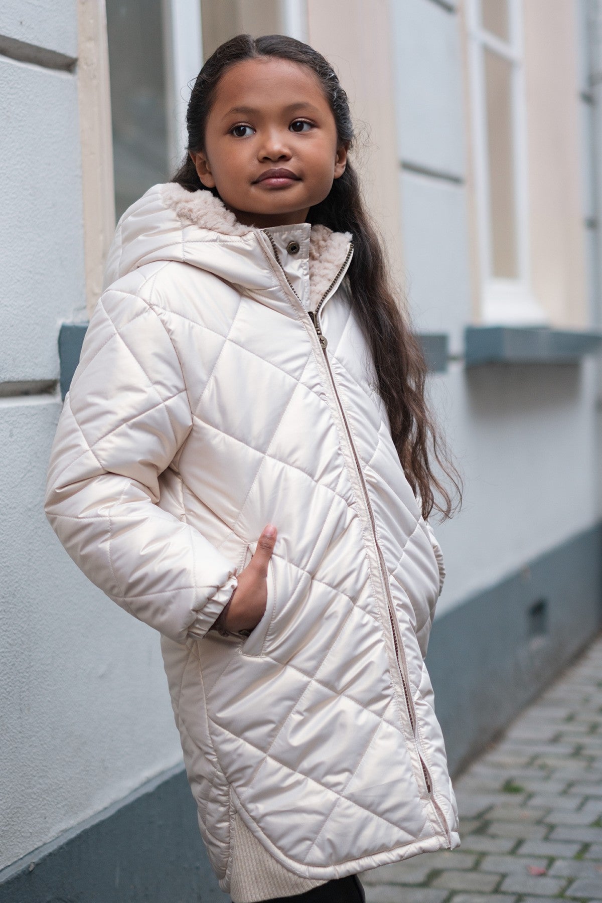 Like Flo Ariana reversible hooded long jacket