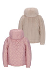 Like Flo Aimee reversible short hooded jacket