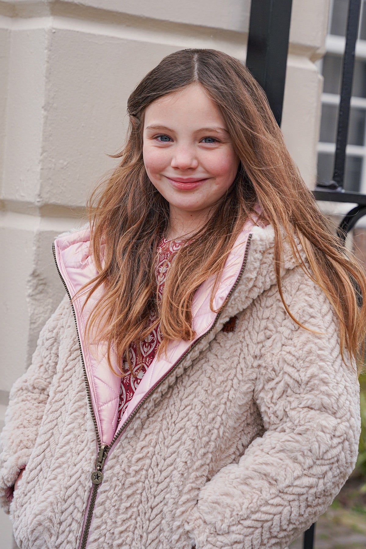 Like Flo Aimee reversible short hooded jacket