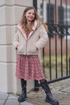 Like Flo Aimee reversible short hooded jacket