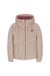 Like Flo Aimee reversible short hooded jacket