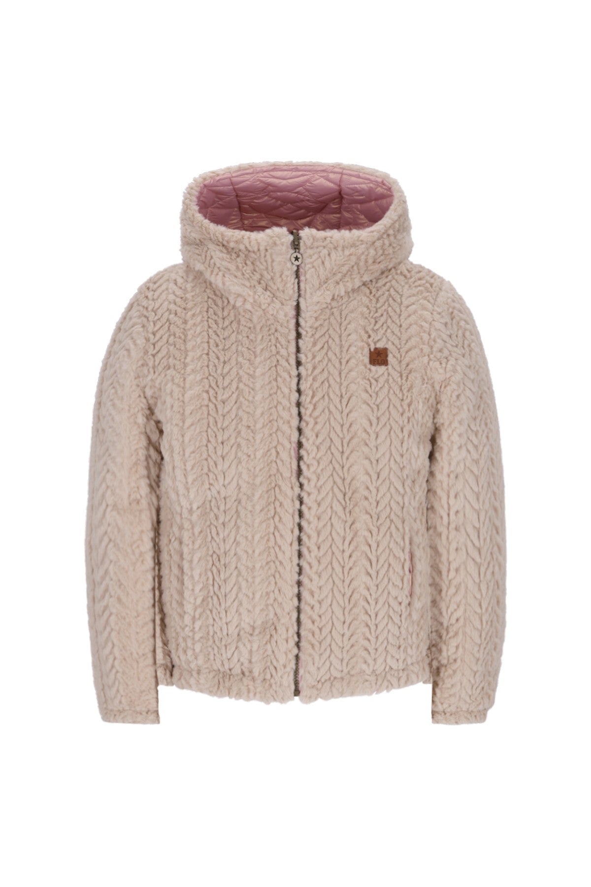 Like Flo Aimee reversible short hooded jacket