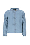 Like Flo Chei chambrey blouse with fake bow closure