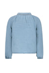 Like Flo Chei chambrey blouse with fake bow closure
