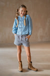 Like Flo Chei chambrey blouse with fake bow closure