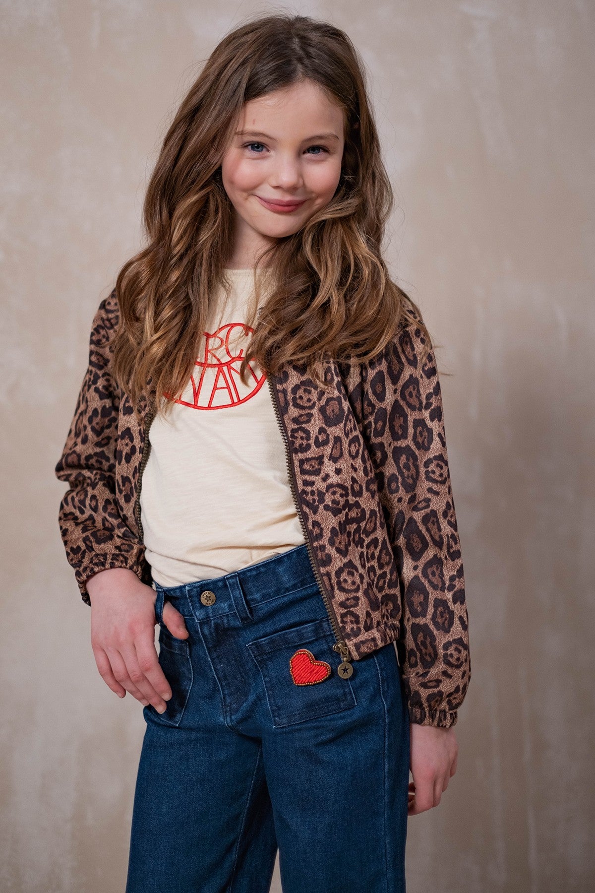 Like Flo Diala AOP cardigan with zipper closure