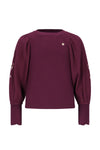 Like Flo Eloise top with rib body and balloon sleeves