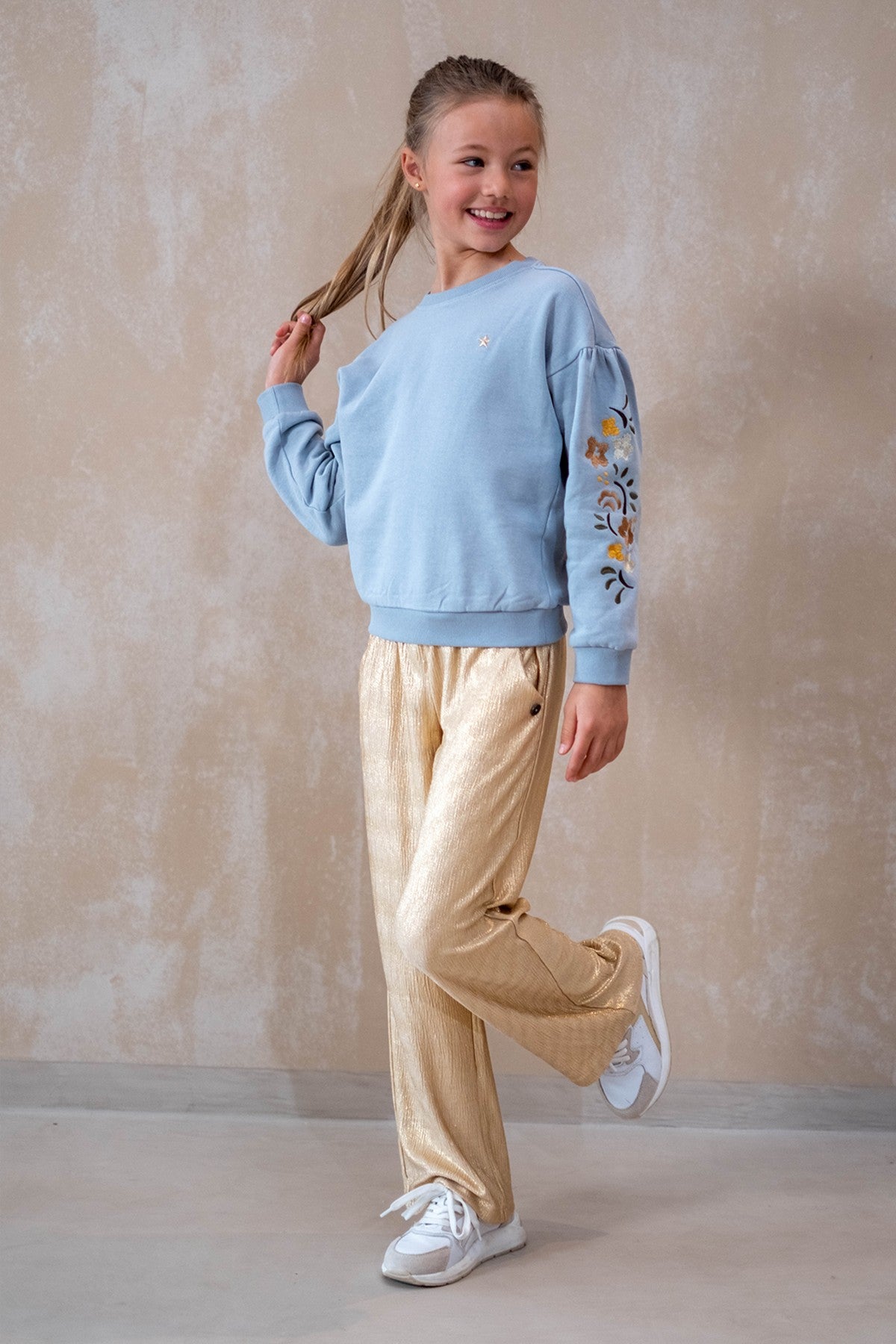 Like Flo Fenya metallic straight leg pants