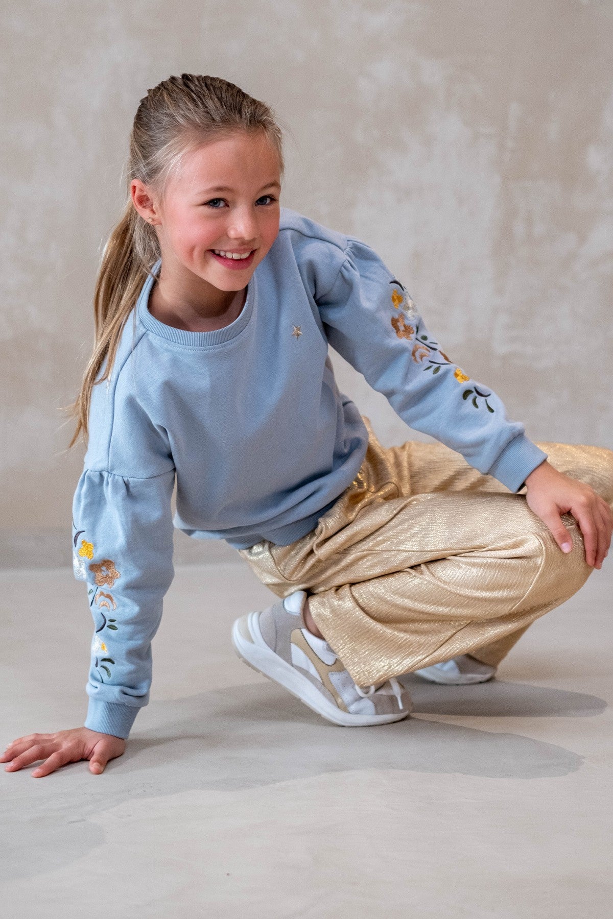 Like Flo Fenya metallic straight leg pants