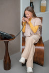 Like Flo Finn corduroy wide leg pants with beltloops
