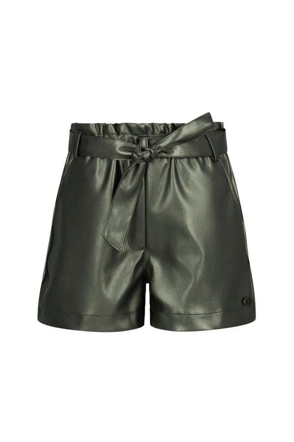 Like Flo Fay-Linn fake leather short with shell belt