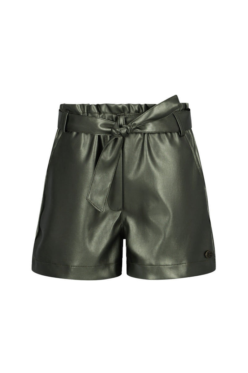 Like Flo Fay-Linn fake leather short with shell belt