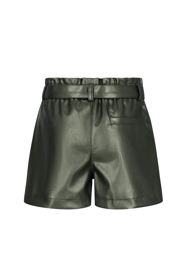 Like Flo Fay-Linn fake leather short with shell belt