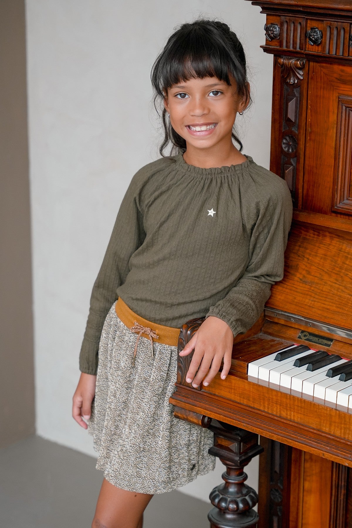 Like Flo Sascha plisse mesh skirt