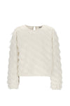 Meisjes Ella fringes blouse van Like Flo in de kleur Cream in maat 134-140.