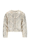 Meisjes Doris fancy fur cardigan van Like Flo in de kleur Kit in maat 134-140.