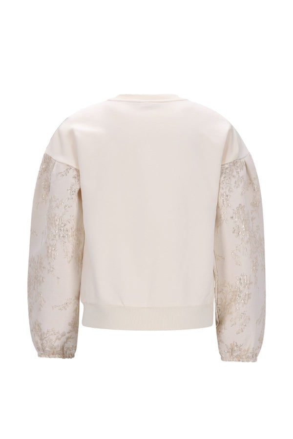 Like Flo Dolly sweater with jacquard sleeves