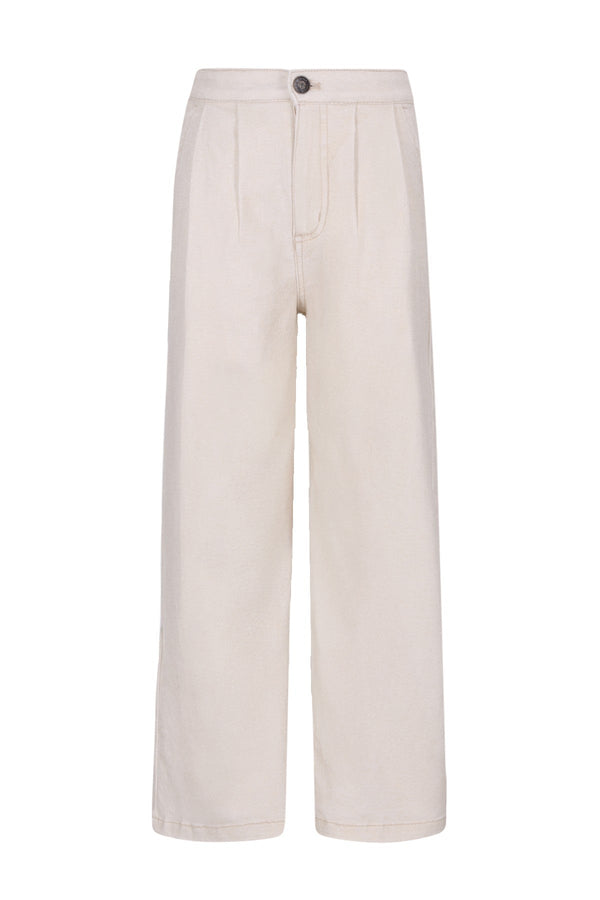 Meisjes Fyke coated denim pants van Like Flo in de kleur Soft gold in maat 140.