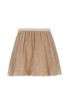 Meisjes Sara plissé skirt with lining van Like Flo in de kleur Soft gold in maat 134-140.