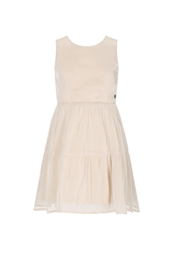 Meisjes Maddy sleeveless midi dress van  in de kleur Champagne in maat 140.