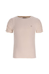 Meisjes Elise rib ss shirt van Like Flo in de kleur Kit in maat 134-140.