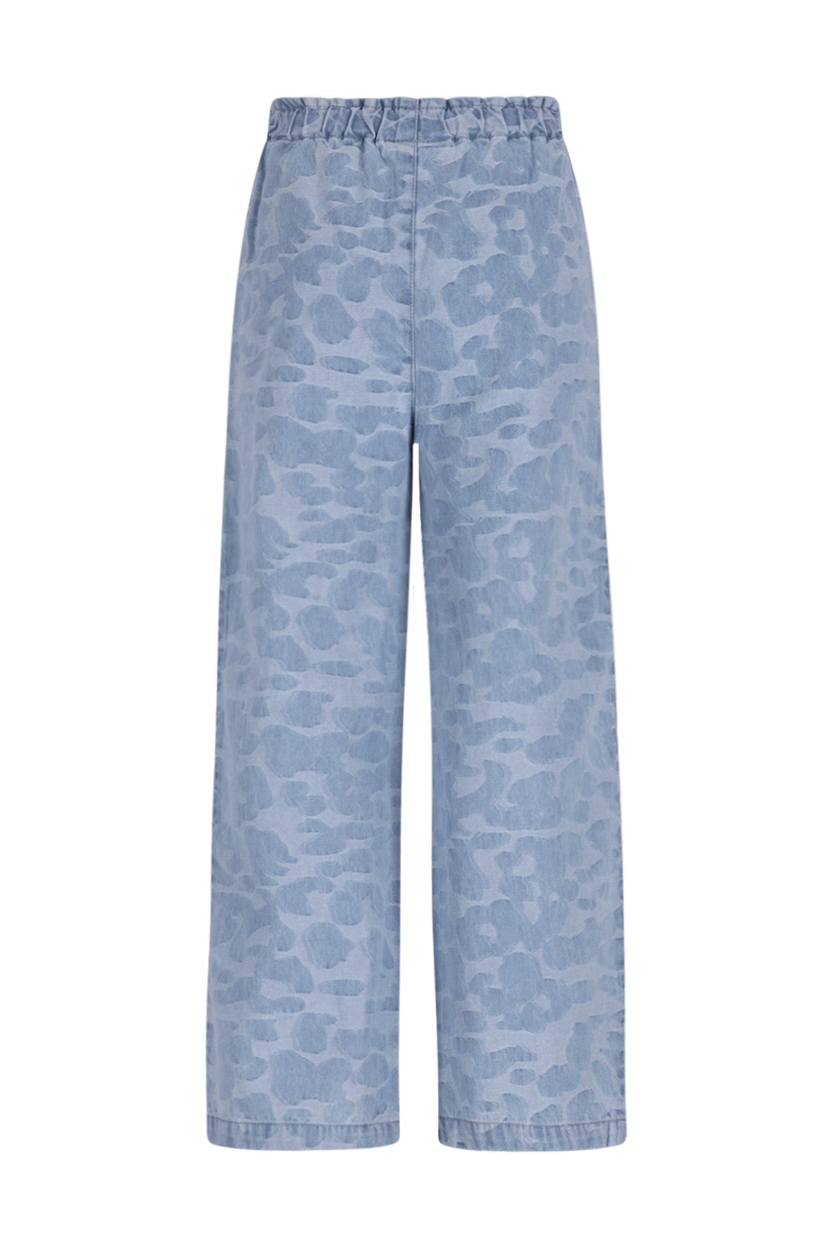 Meisjes Fleur chambrey pants van Like Flo in de kleur Denim AOP in maat 140.