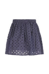 Meisjes Silvanna broderie anglaise skirt van Like Flo in de kleur Navy in maat 134-140.