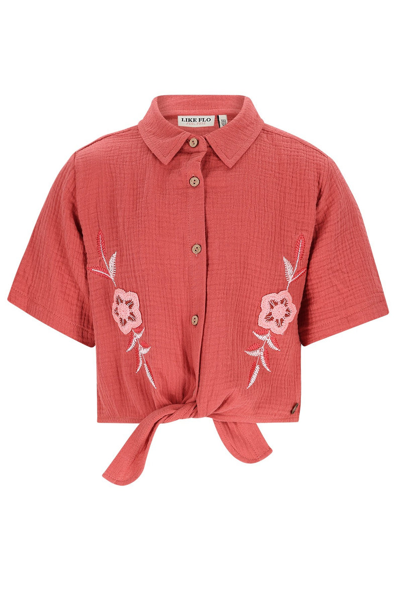 Like Flo Cecile knotted oversized blouse