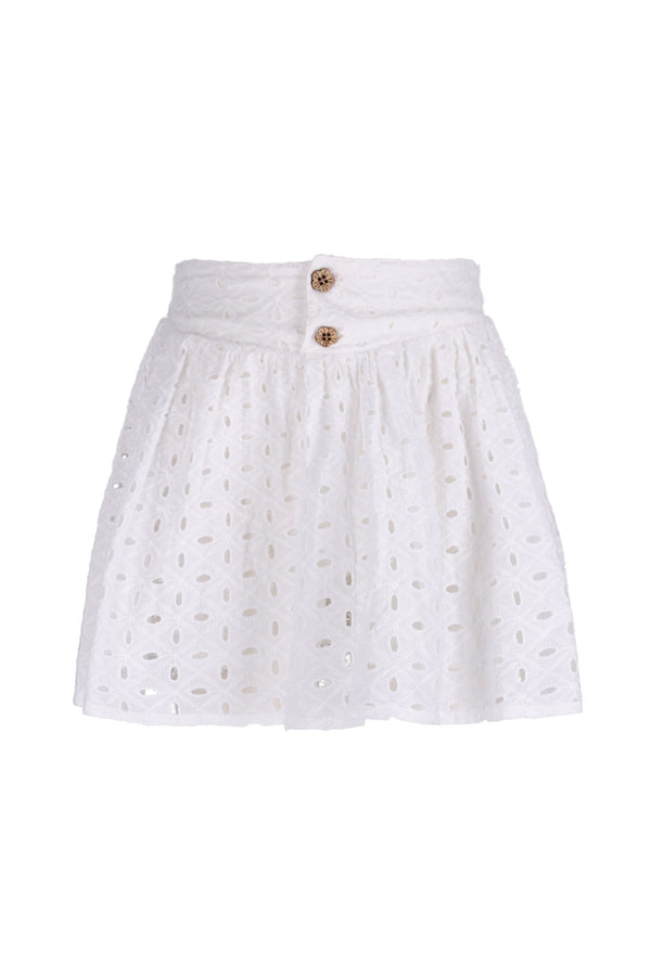 Like Flo Silvanna broderie anglaise skirt