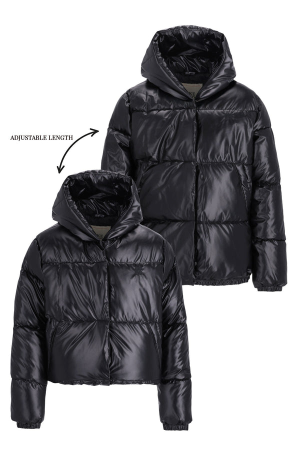 Meisjes Annu Flo young hooded puffer jacket van Like Flo in de kleur Antra in maat 176.