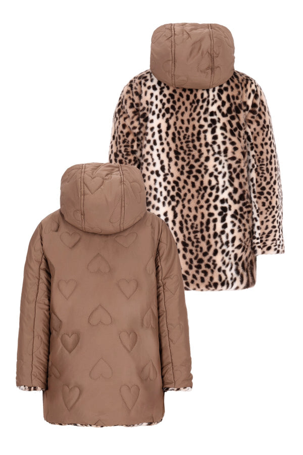 Like Flo Anna reversible midi hooded jacket