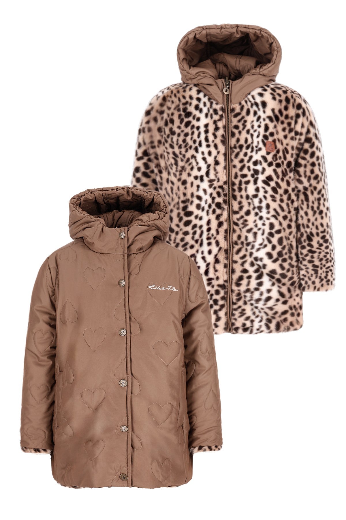 Like Flo Anna reversible midi hooded jacket