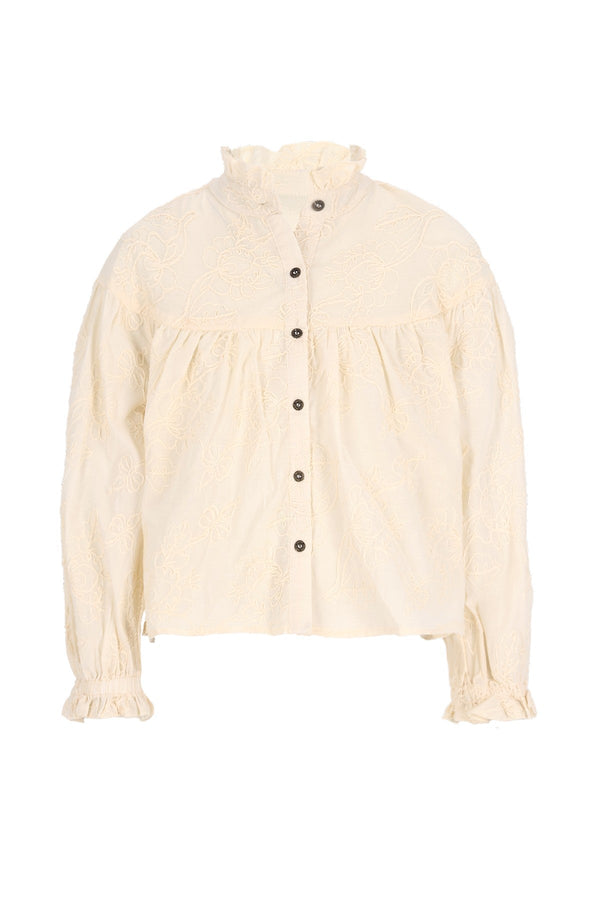 Meisjes Charly woven blouse van Like Flo in de kleur Kit in maat 134-140.