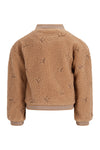 Meisjes Dionne teddy embroidery cardigan van Like Flo in de kleur Cream in maat 134-140.