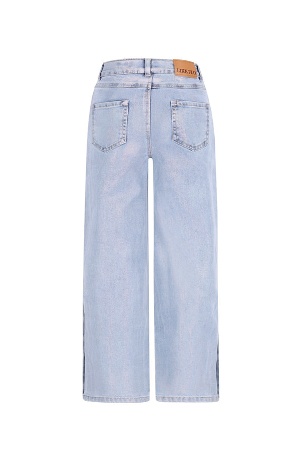 Like Flo Fieke straight leg denim pants with button details
